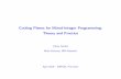 Cutting Planes for Mixed-Integer Programming: Theory and ...