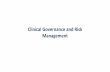 Clinical Governance and Risk Management