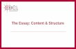 The Essay: Content & Structure - UPRRP