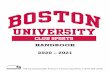 HANDBOOK 2020 2021 - Boston University
