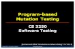 Program-based Mutation Testing - Computer Science