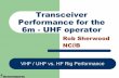 Transceiver Performance for the 6m - UHF operator