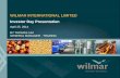 WILMAR INTERNATIONAL LIMITED Investor Day Presentation