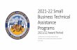 2021-22 Small Business Technical Assistance Programs 2021 ...