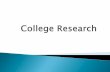 College Research Resources College Research Guide College ...