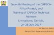 Seventh Meeting of the CAPSCA- Africa Project, and ...