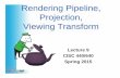 Rendering Pipeline, Projection, Viewing Transform