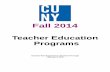 API Report Cover Fall 2014 - Teacher Education