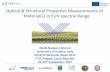 Optical & Structural Properties Measurements of Material(s ...