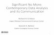 Contemporary Data Analysis and its Communication