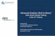 Advanced Analytics: Back to Basics?