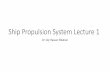 Ship Propulsion System Lecture 1