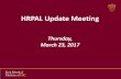 HRPAL Update Meeting