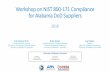 Workshop on NIST 800 -171 Compliance for Alabama DoD ... - UAH