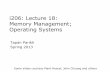 i206: Lecture 18: Memory Management; Operating Systems