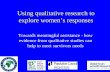 Using qualitative research to explore women’s responses