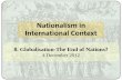 Nationalism in International Context
