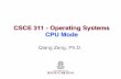 CSCE 311 -Operating Systems CPU Mode