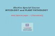 Elective/Special Course: MYCOLOGY and PLANT PATHOLOGY