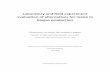 Laboratory and field experiment evaluation of alternatives ...