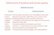 Dimensions of product and service quality