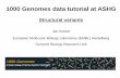 1000 Genomes data tutorial at ASHG