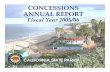 CONCESSIONS ANNUAL REPORT