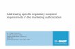 Addressing specific regulatory excipient requirements in ...