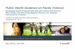 Public Health Guidance on Family Violence