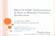 REACH SVHC Authorisation & How to Manage Customer Deselection