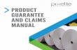 PRODUCT GUARANTEE AND CLAIMS MANUAL
