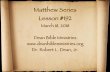 Matthew Series Lesson #192