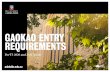 GAOKAO ENTRY REQUIREMENTS