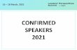 CONFIRMED SPEAKERS 2021 - MIPIM