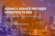Adding a service provider operation to ems