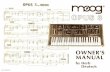 Moog Opus 3 Owner's Manual - SynthDIY.com