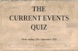 Current Affairs Quiz 18.09 - Cranbourne School
