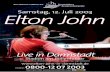 Samstag, 12. Juli 2003 Elton John