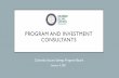 PROGRAM AND INVESTMENT CONSULTANTS