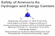 Safety of Ammonia As Hydrogen and Energy Carriers