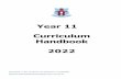 Year 11 Curriculum Handbook 2022
