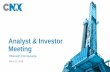 Analyst & Investor Meeting - CNX Resources