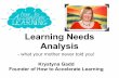 Learning Needs Analysis