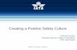 Creating a Positive Safety Culture
