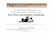 A Selected Listing of Scholarships & Bursaries