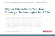 Higher Education's Top-Ten Strategic Technolgies for 2014
