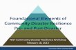 Foundational Elements of Community Disaster Resilience Pre ...