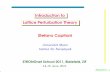 Introduction to Lattice Perturbation Theory Stefano Capitani