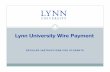 Lynn University Wire Payment