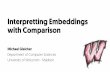 Interpretting Embeddings with Comparison